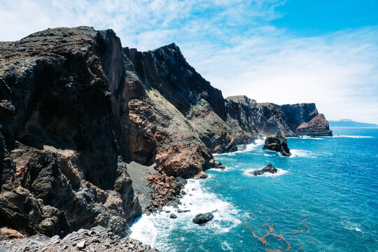view of the sea from the mountain, Madeira Island, Portugal