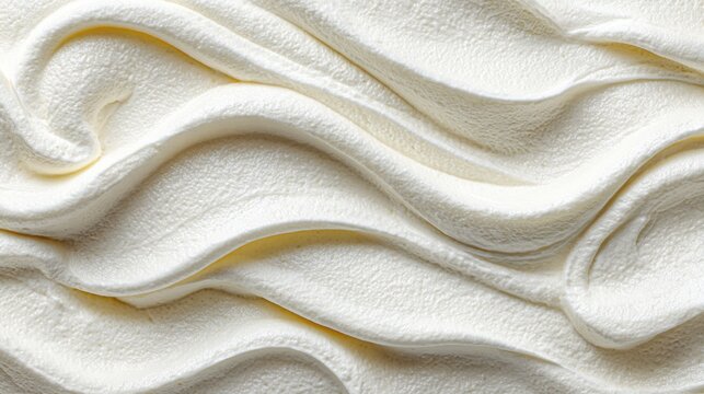 Close up of soft whipped cream texture