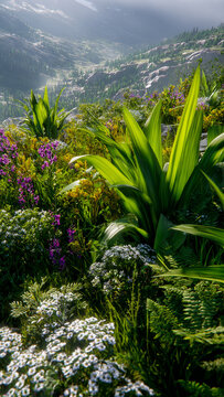 Alpine summer meadow