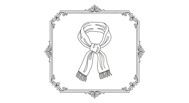 vintage scarf illustration