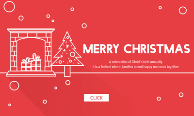 Fototapeta premium Merry Christmas Santa Clause Festive Holiday Concept