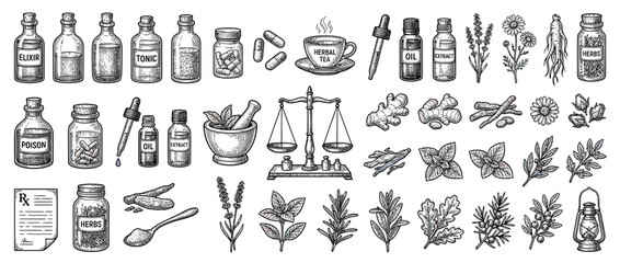 Herbal Remedies and Apothecary Collection © Gisel