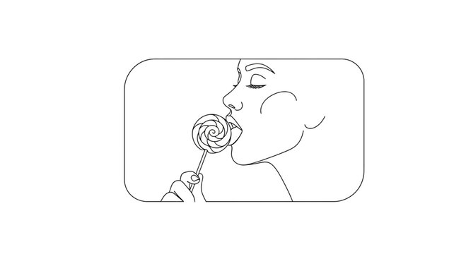 woman enjoying lollipop