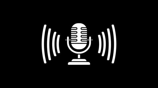 microphone icon of broadcast and audio