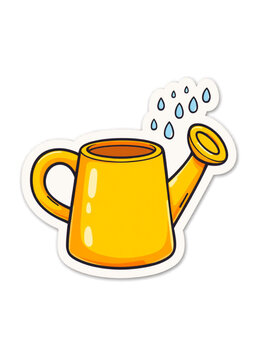 vector illustration of watering can