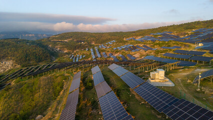 Solar Power Plant Installed on Mountainous Terrain © Zhaorui