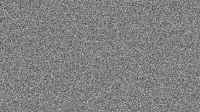 Noise on and off old TV screen, static noise pattern abstract texture glitch, old retro TV glitch animation, on black background 4K