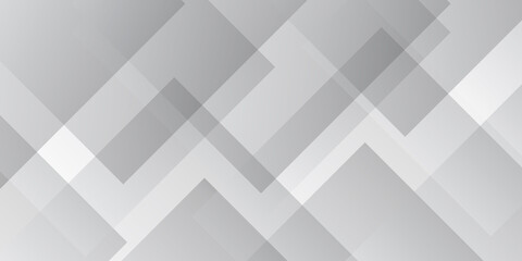 Obraz premium Abstract white and gray gradient paper triangle. geometric rectangle overlapping with technology transparent lines. minimal digital triangle web concept glossy square space layer template background.