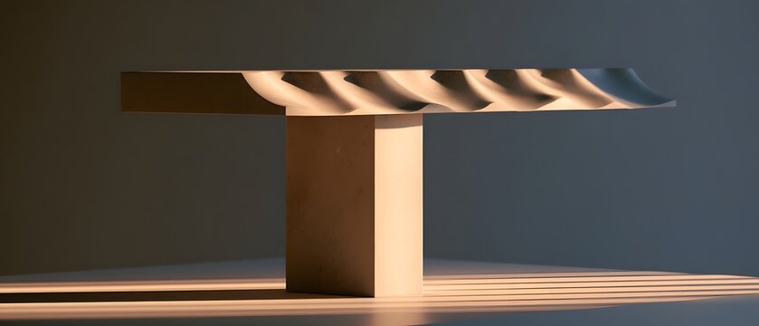 Minimalist T-Shaped Pedestal Display Stand