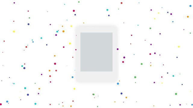 Colorful scatter plot data points visualization on transparent grid background