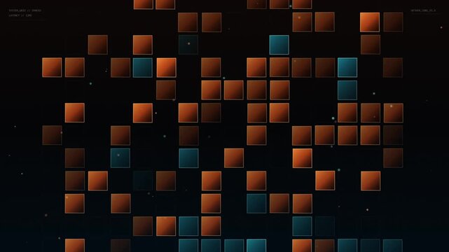 Thermal or infrared image displaying grid pattern of various heat signatures and intensities