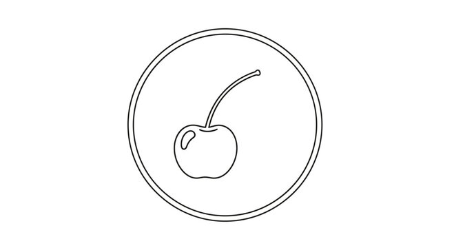 cherry icon, fruit logo