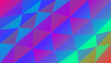 Obraz premium Colorful geometric abstract pattern with triangles illustration