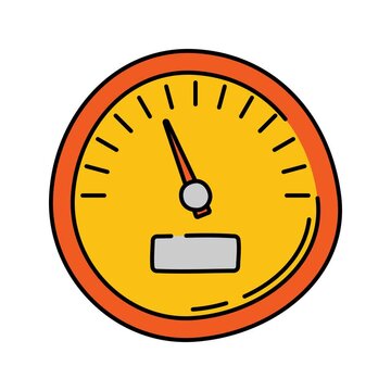 Speedometer Handrawn icon animation with minimal, smooth transitions, and simple. No background. Alpha Channel