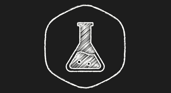 beaker icon, laboratory symbol
