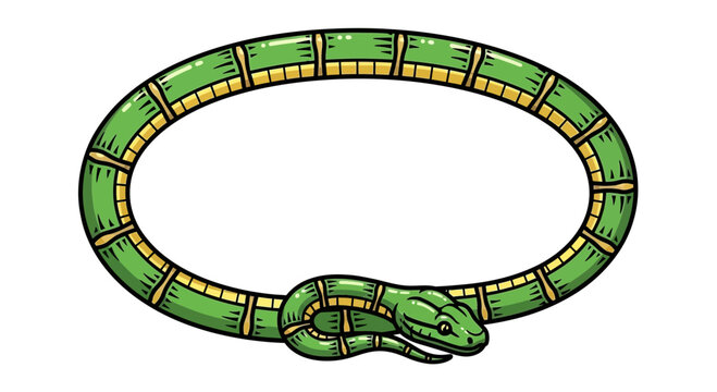 colorful cartoon snake isolated on white