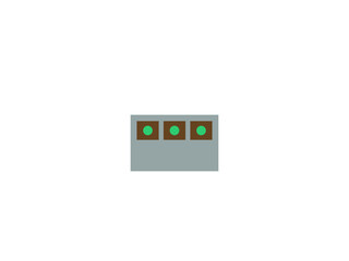 Fototapeta premium Minimalist illustration of a gray control panel with three green buttons