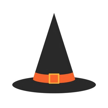 vector illustration of a halloween witch hat