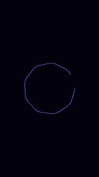 Blue Hand Drawn Circle Doodle Animation