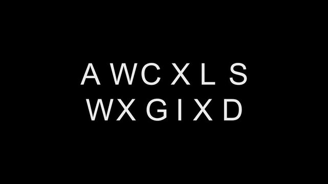 Futuristic random text animation featuring the word access denied. Ideal for cybersecurity, software loading screens, HUD displays and technology related designs.