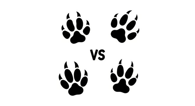 Animal Paw Prints Symbolic Confrontation.