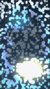 Abstract blue and white pattern with organic shapes. 2d animation