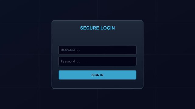 Digital phishing hook stealing user login data animation