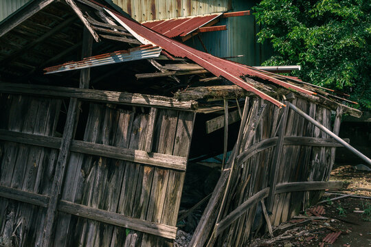 old abandoned japanese house