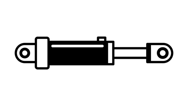 Hydraulic Cylinder Vector Icon