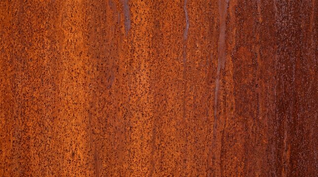 Rusted metal texture background, weathered orange iron surface, industrial corten steel plate for design backdrops