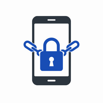Smartphone with Lock Icon and Wings Symbolizing Security and Digital Protection