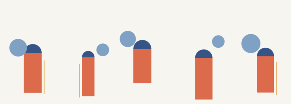 Minimalist graphic sequence illustrating the physics of a bouncing ball motion