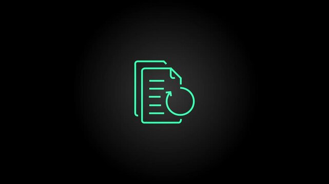 Animated electronic files icons. File management line animation library. Digital documents. Download and share. Black illustrations on white background. HD video with alpha channel. Motion graphic
