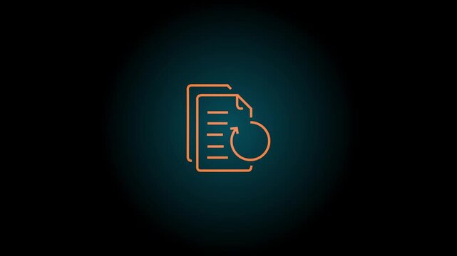 Animated electronic files icons. File management line animation library. Digital documents. Download and share. Black illustrations on white background. HD video with alpha channel. Motion graphic