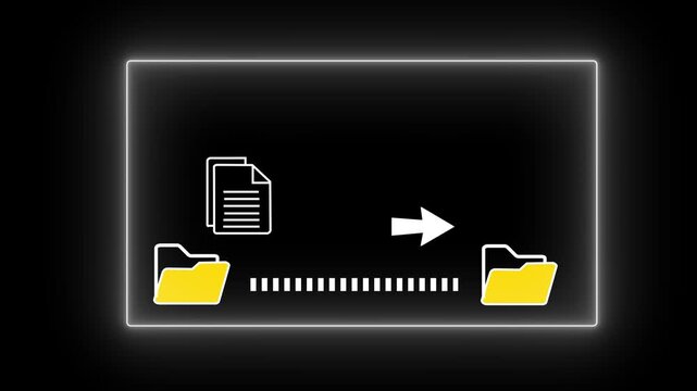 File transfer computer folder to folder with loding, File sharing file exchange File copying and pasting upload and download concept, clipping path Transferring Document, Video, image and PDF Files,