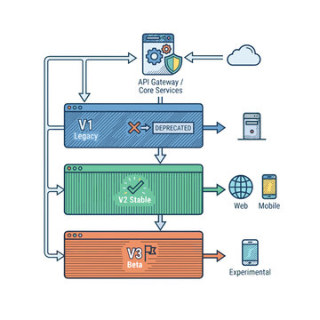 API versioning strategy flowchart for software engineering resources