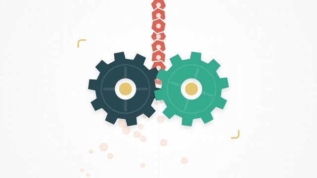 Abstract Calorie Metabolism Mechanism Showing Energy Conversion Process Motion Graphic