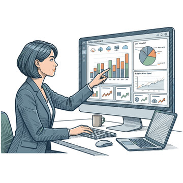 FinOps cloud cost dashboard reviewing for financial controllers
