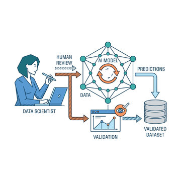 Human in the loop model validation flow for AI safety presentations