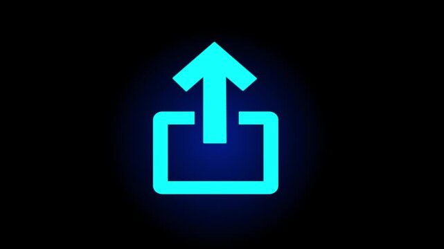Data upload on a black background. upload data from the gadget. Distortion liquid style transition icon for your project. 4K video animation for motion graphics and compositing.