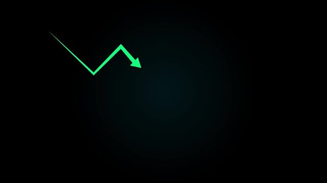 Downward Zigzag Arrow Animation, zigzag arrow pointing downward