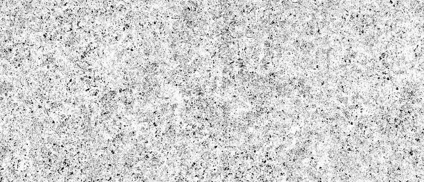 Fine black distressed grain texture on white background with scattered speckles, scratches and subtle ink marks