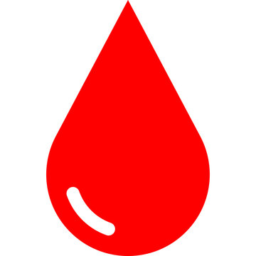 Red blood drop medical vector icon