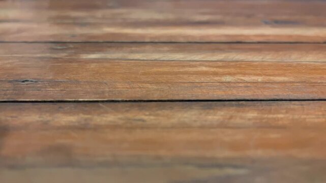 close up view of empty wooden table with shadows. Natural texture in harmonious wood. brown wood plank office table background texture top view. Isolated, copy space, backgrounds. free, negative, 