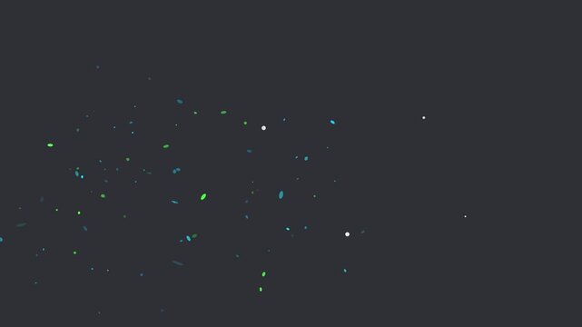 Dynamic glowing particle clouds expanding in dark space with neon light effects with video captures mesmerizing expansion luminous particles drifting through deep cosmic void (730)