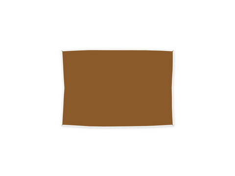 A solid brown rectangular banner isolated on a clean white background