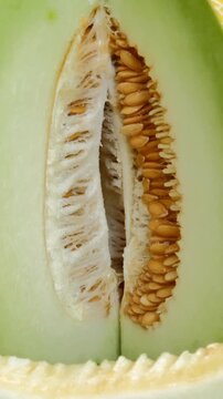 Sliced Yellow Melon in Woven Basket