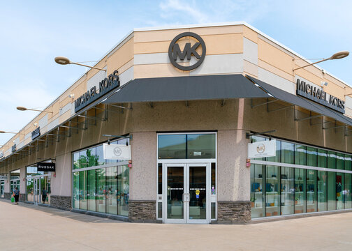 Niagara‑on‑the‑Lake,, ON - Jun 29, 2026: Exterior view of Michael Kors retail location at Outlet Collection, an American luxury fashion & accessories retailer with over 1,200 locations worldwide