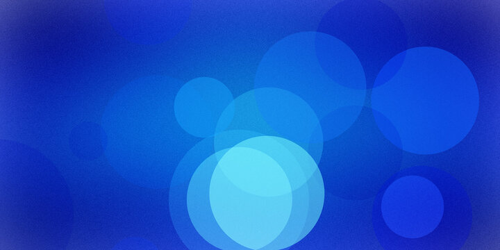 Deep blue abstract background with floating circular bokeh lights for web design use.