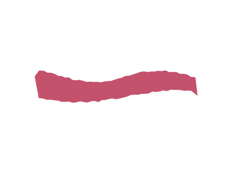 A single horizontal strip of dusty rose pink paper with a torn jagged edge